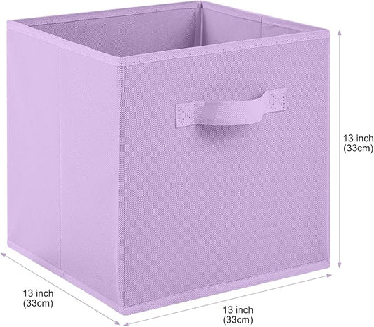 Stero 13x13x13 Inch Fabric Storage Bins 6 Pack Fun Colored Durable Storage Cubes - Image 2