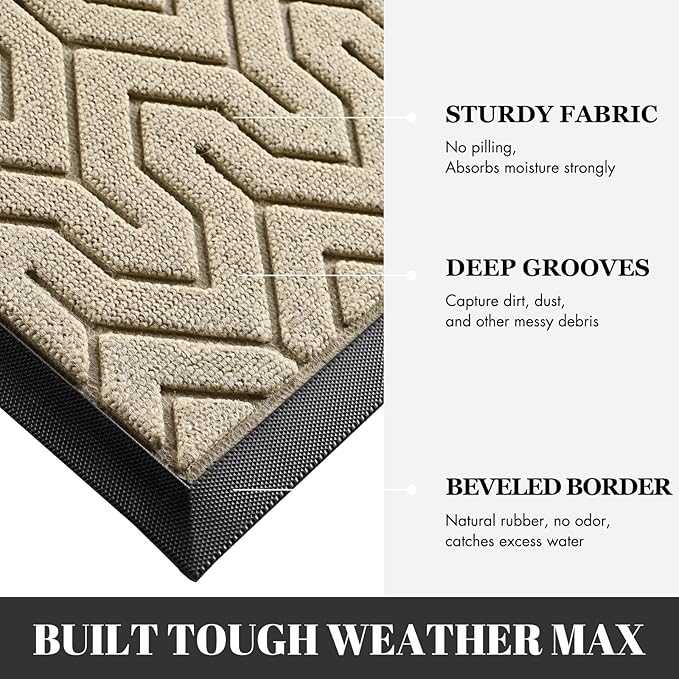 Yimobra Large Door Mat Outside Entrance 47x24, Waterproof Heavy Duty Outdoor - Image 4