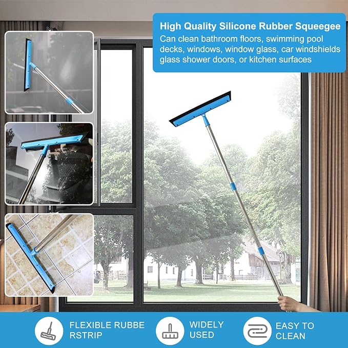 High Reach Duster Kit with14 ft Extension Pole High Ceiling Dusting and Window - Image 7