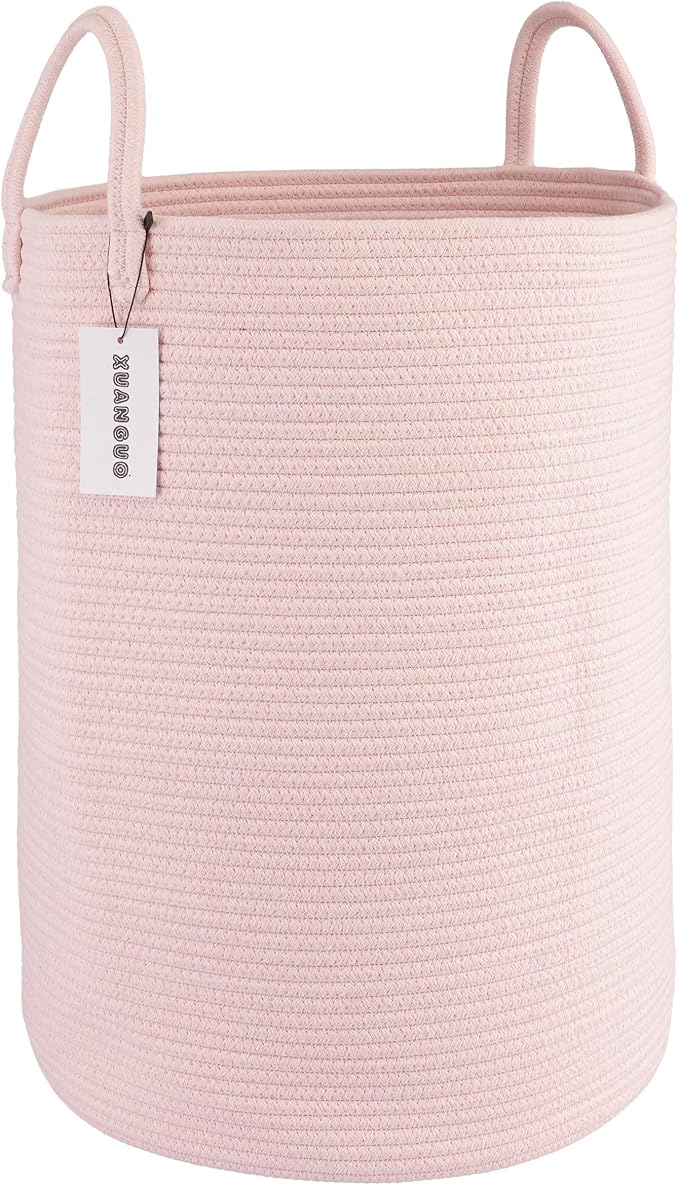 Cotton Rope Laundry Basket Hamper by XUANGUO