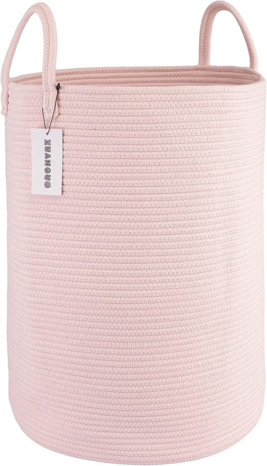 Cotton Rope Laundry Basket Hamper by XUANGUO