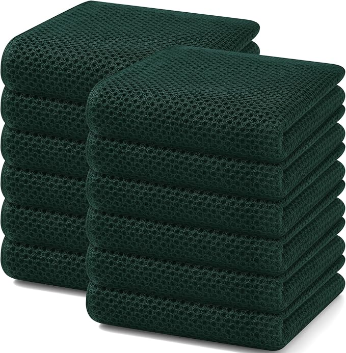 Homaxy 100% Cotton Waffle Weave Kitchen Dish Towels, Ultra Soft Absorbent Quick by Homaxy