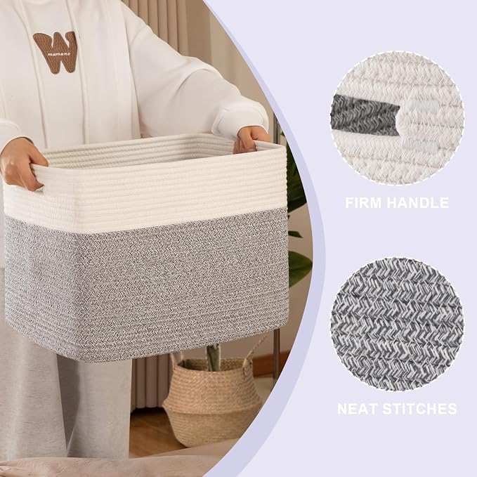 OIAHOMY Storage baskets for Shelf, Toy Storage Basket, Collapsible Storage Bins - Image 3