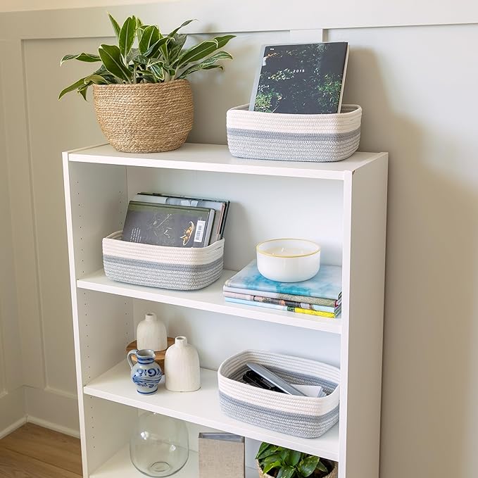 NaturalCozy 11.8"x8"x4.5” Storage Baskets - Image 3