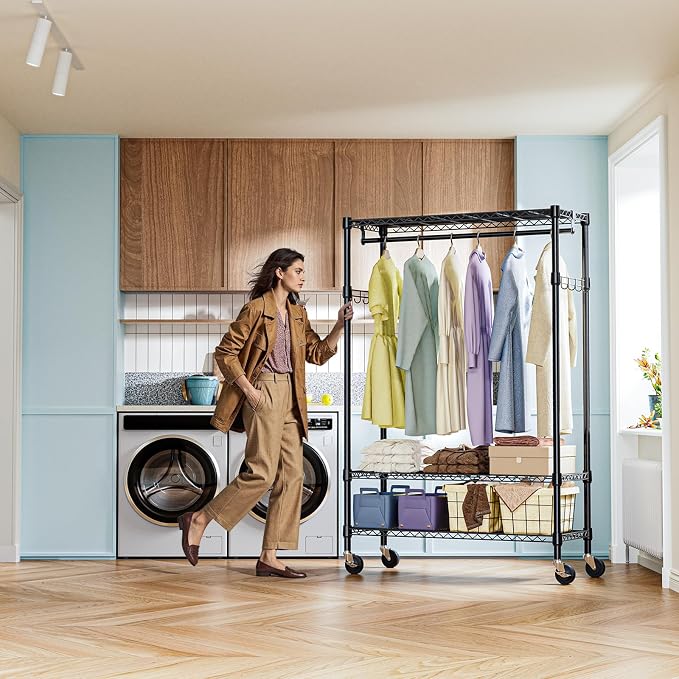 IZEUK Heavy Duty Rolling Garment Rack - Image 7