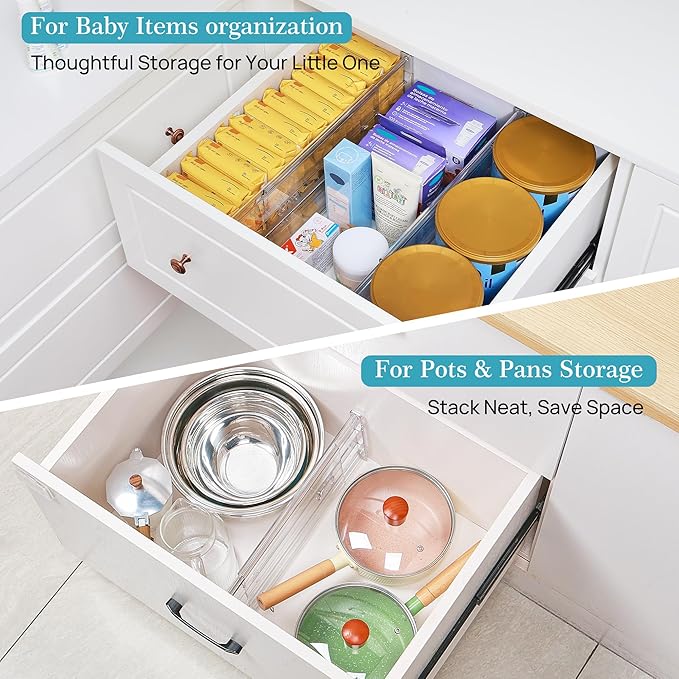 Vtopmart 4 Pack 6" Tall Upgrade Drawer Dividers - Image 5