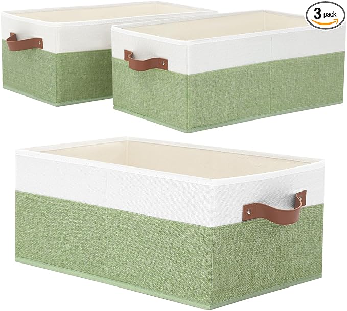 3 Pack Large Capacity Storage Bins Closet Organizer by Gowee