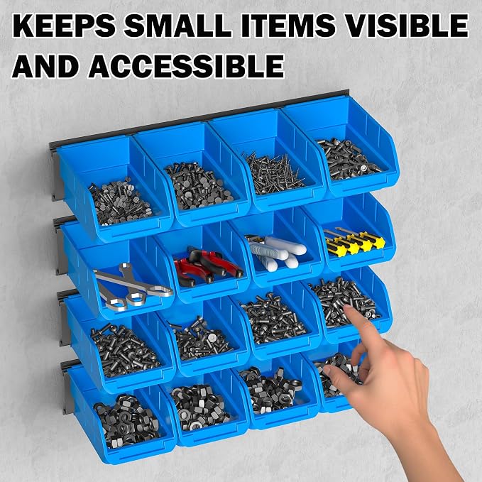 Ultrawall Wall Mounted Storage Bins, Plastic Hanging Storage Organizer Bins - Image 5