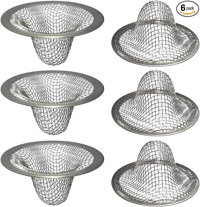 1.0" Bathroom Sink Drain Strainers, Mop Pool, RV Sink, Stainless Steel Drain by Seatery