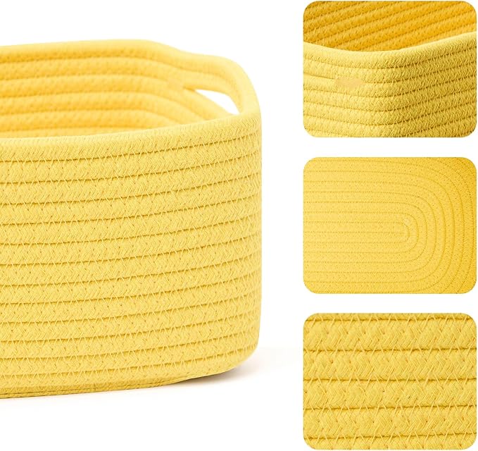 Small Storage Baskets for Organizing | Closet Organizer Bins | Shelf Toy Basket - Image 2