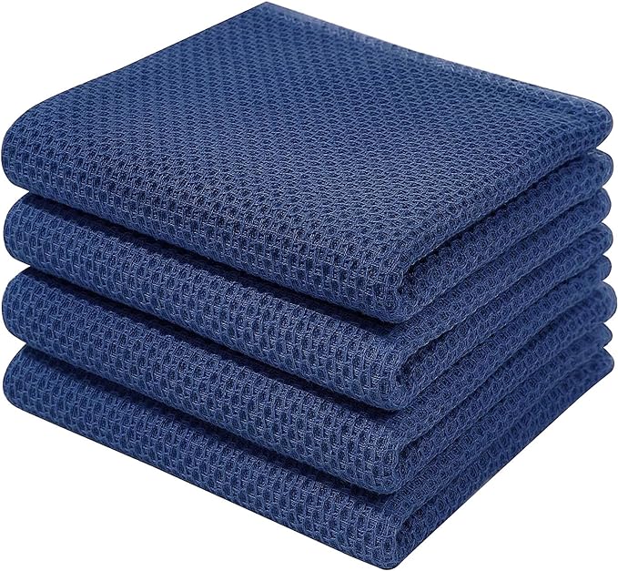 Homaxy 100% Cotton Waffle Weave Kitchen Dish Towels, Ultra Soft Absorbent Quick by Homaxy