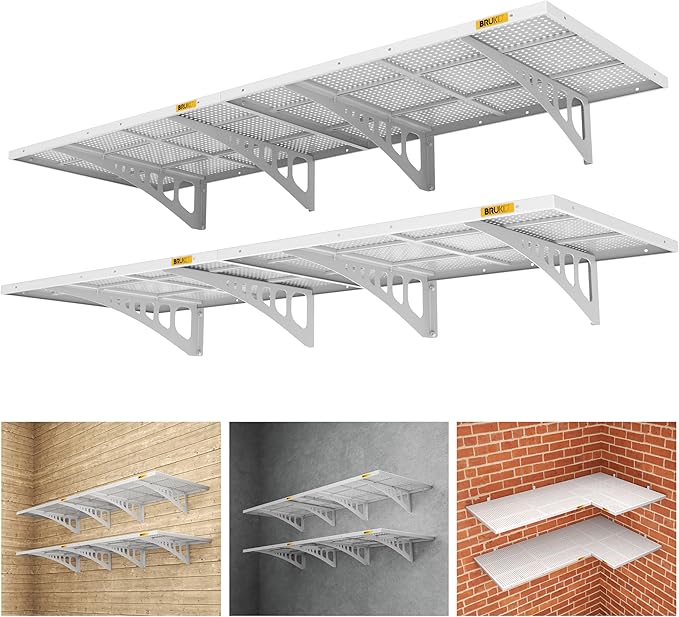 4Pack 2x3ft Adjustable Metal Garage Wall Shelving Heavy Duty Garage Storage by Unknown