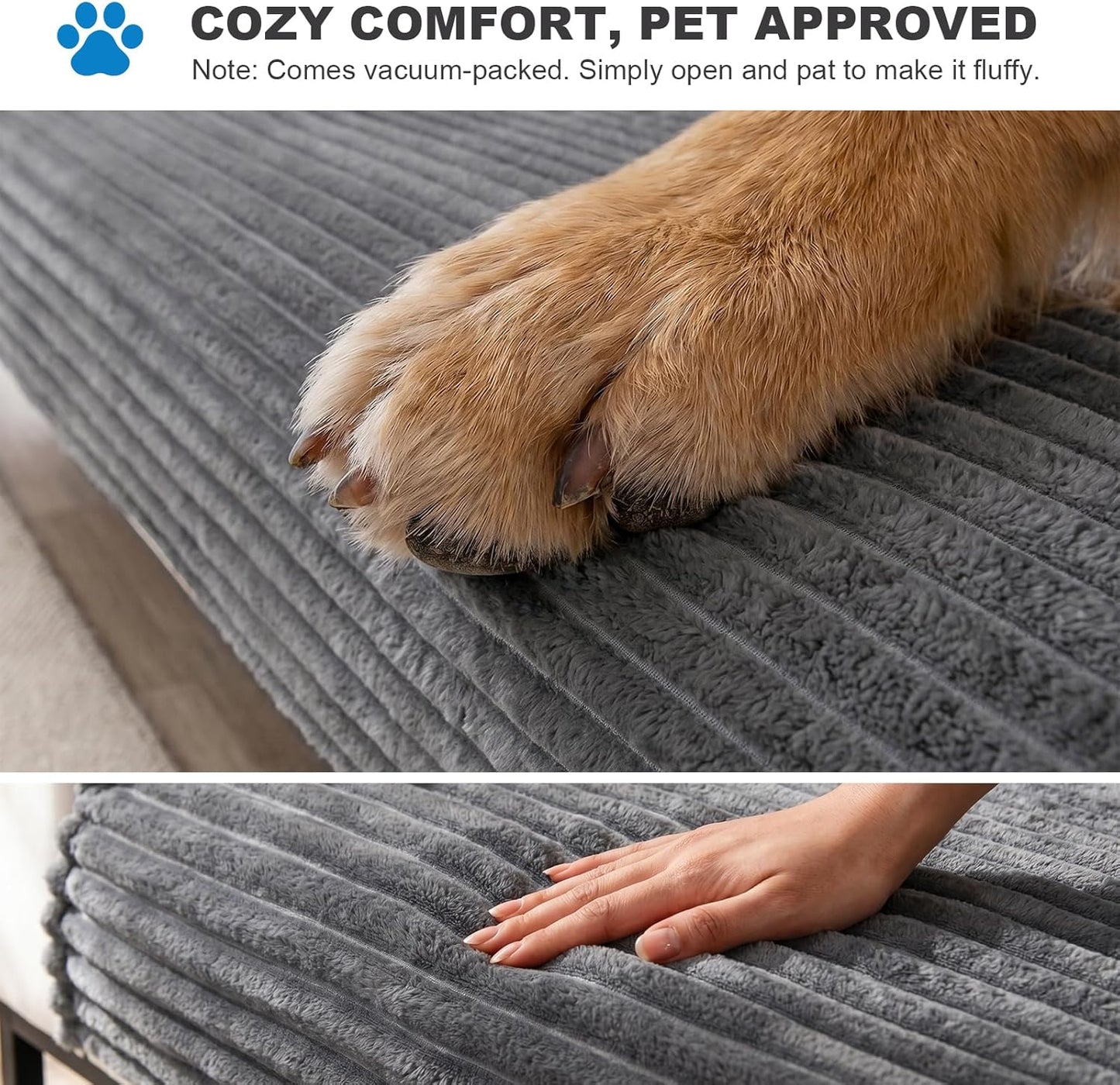 FUANGUI 2 Pack Waterproof Couch Cover for Sectional Sofa, Washable Pet Couch Covers for Dogs, Non Slip 2 PCS L Shaped Sofa Slipcover, Sofa Covers for 3 Cushion Couch Sofa Pet Friendly