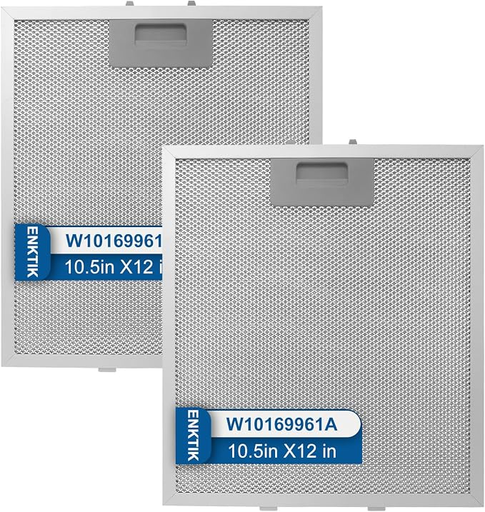 2-Pack W10169961A Range Hood Filter 10.5" X 12" by Unknown