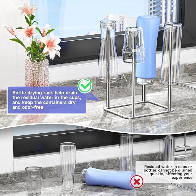 Water Bottle Drying Rack Reusable Bottle Rack Dryer Kitchen Stand Holder - Image 6