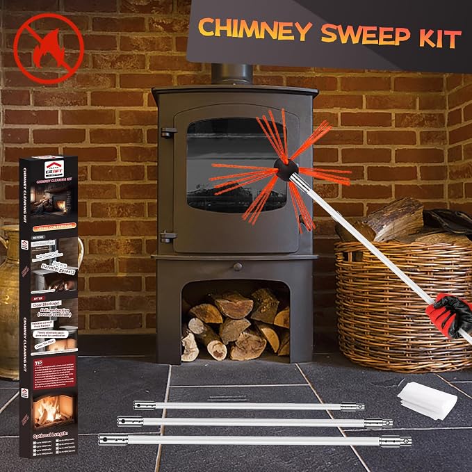 16 Feet Chimney Sweep Kit, Chimney Cleaning Kit - Image 7
