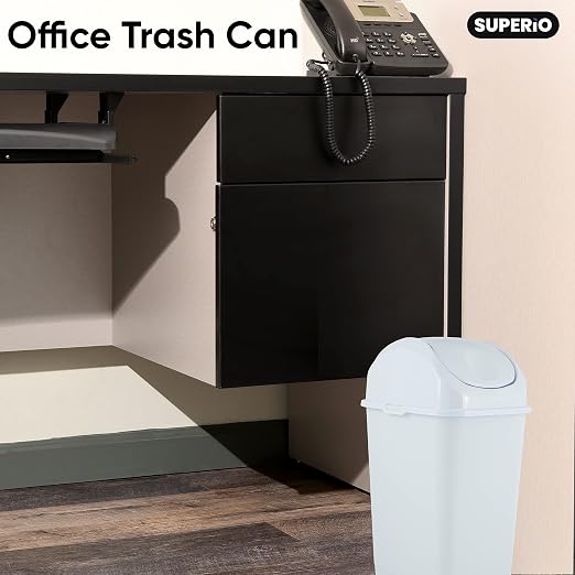 Superio Small Plastic Trash Can - Image 5