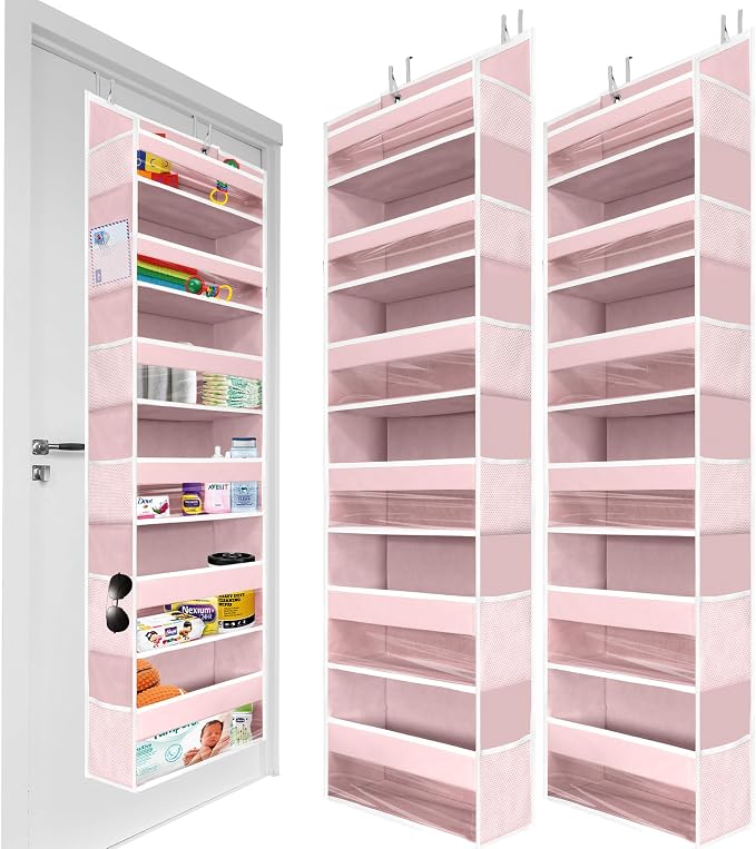 HOMELUX THEORY 2 PC Heavy Duty Over the Door Organizer 55x14x6.7, 6 Large Front by HomeluxTheory