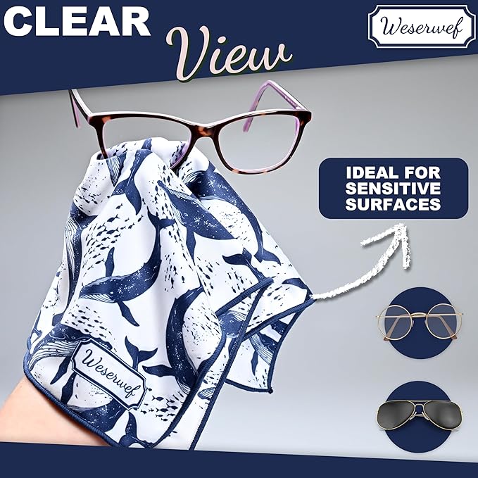 WESERWEF Design Microfiber Glasses Cleaning Cloth – Premium Cleaning Cloth - Image 6