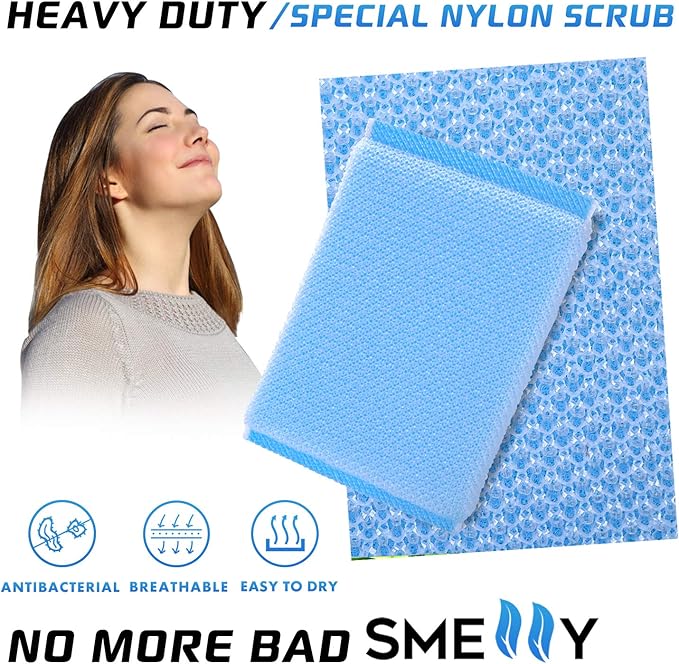 Nylon Cleaning Scrub Pad 12 Pack, Long-Lasting and Reusable Dishwashing Sponge - Image 2