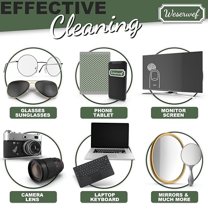 WESERWEF Design Microfiber Glasses Cleaning Cloth – Premium Cleaning Cloth - Image 4