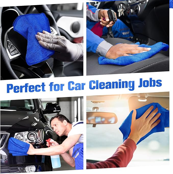 Tanlade Microfiber Cleaning Cloth 6"x6" Cleaning Rags Reasonable Kitchen Towels - Image 6