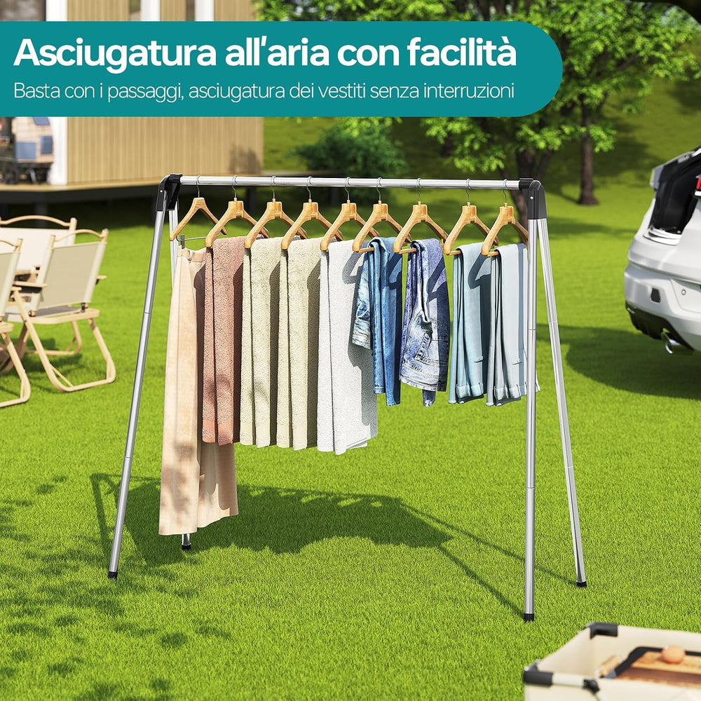 KINGRACK Folding Washing Rack, Stand Dryer Made of Stainless Steel