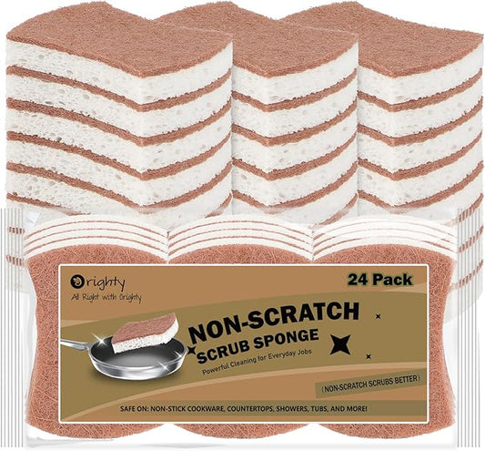 Orighty Non-Scratch Scrub Sponge, Cellulose Kitchen Scrubber Sponges, Non-Stick by AllRightinOrighty