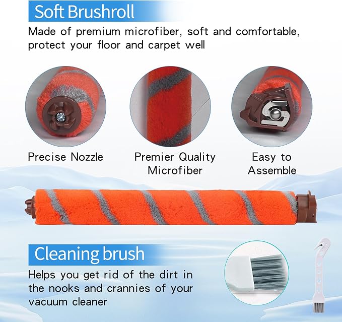 Soft Bristle Brushroll Roller Hepa Foam Filter Replacement Parts Compatible - Image 3