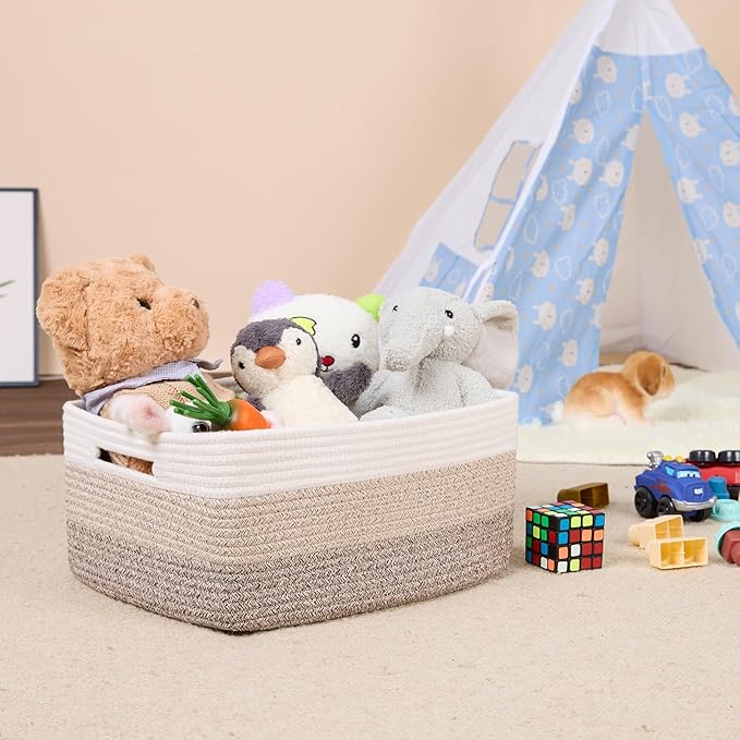 Large Storage Baskets for Organizing, Closet Shelf Baskets for Clothes Blanket - Image 5