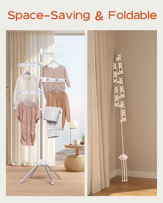 Clothes Drying Rack Foldable, 70.9 inch Tripod Drying Rack - Image 3