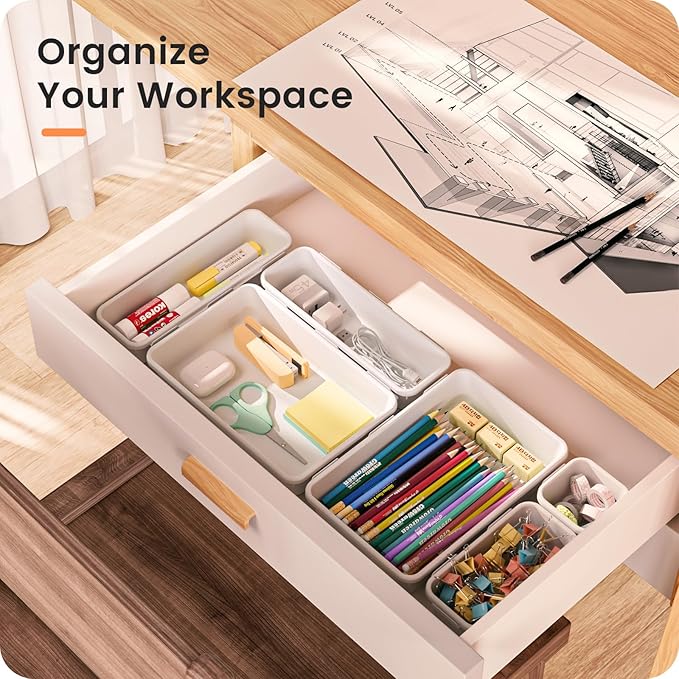 A-LuGei 【28PCS】 Drawer Organizer, Bathroom Organizers and Storage, Makeup - Image 5