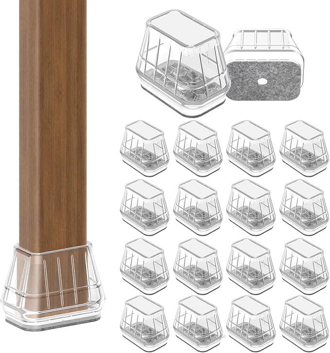 24PCS Rectangular Chair Leg Floor Protectors by Violibar