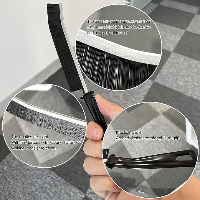 20 Pcs Crevice Cleaning Brush, Bathroom Gap Brush, Grout Cleaner Brush Hard - Image 4