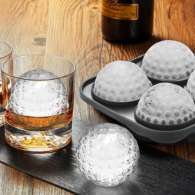 Nax Caki 3D Golf Ice Cube Tray, Large Golf Silicone Fun Shapes Whiskey Ice Mold - Image 3
