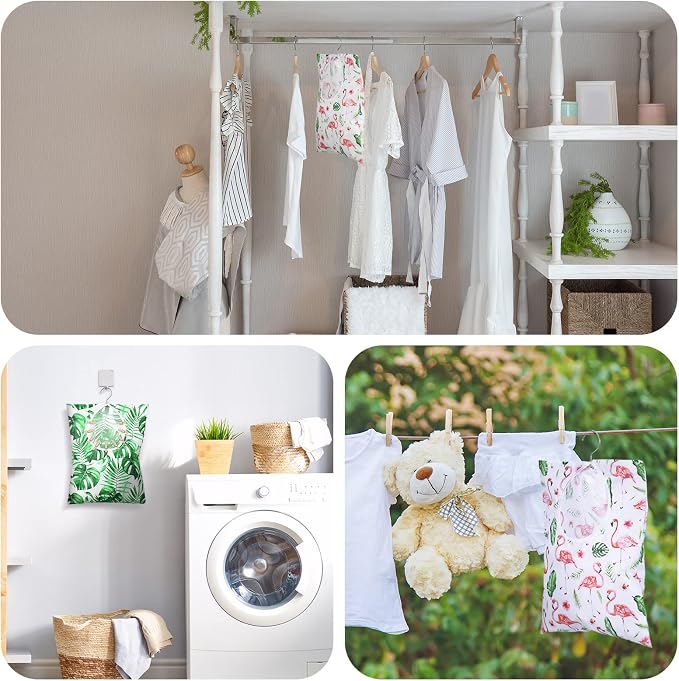 Woanger 2 Pcs Clothes Pin Bag Clothespin Holder 15 x 11 in to Hang on Line - Image 7