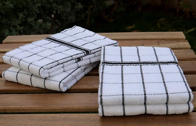 AMOUR INFINI Terry Cotton Kitchen Towels 4-Pack - Image 5