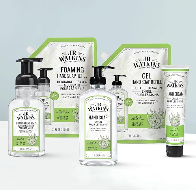 J.R. Watkins Hand Soap Refill, Aloe and Green Tea 34 fl Ounce - Image 4