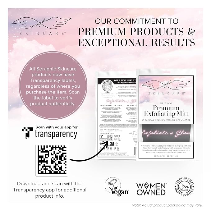 Seraphic Skincare Premium Exfoliating Mitt - Image 6