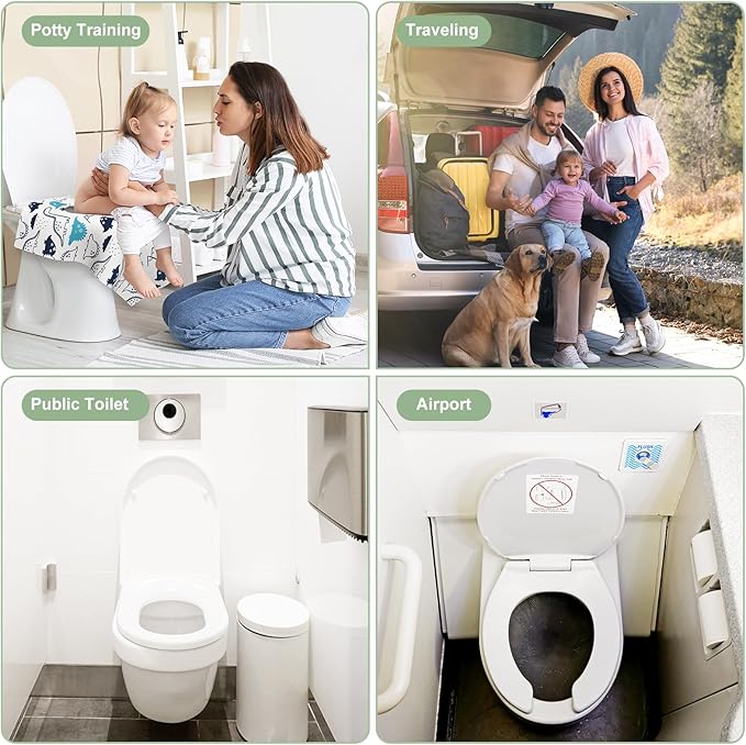 30 Pack Toilet Seat Covers Disposable, Large Waterproof Potty Covers - Image 6