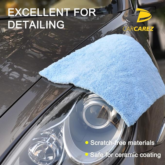 CARCAREZ Microfiber Towels for Cars, Car Drying Wash Detailing Buffing - Image 5