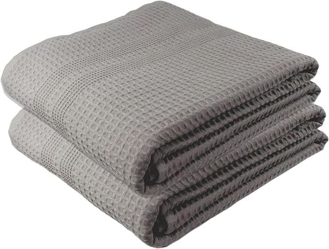 GILDEN TREE Waffle Bath Sheet Large Bath Towels Quick Dry Thin Body Towels by GildenTree