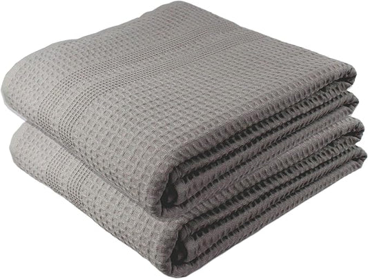 GILDEN TREE Waffle Bath Sheet Large Bath Towels Quick Dry Thin Body Towels by GildenTree