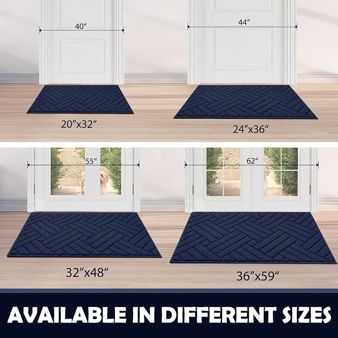 Door Mat Indoor Doormat, Entryway Rug Door Mats Non-Slip Rubber Backing - Image 2
