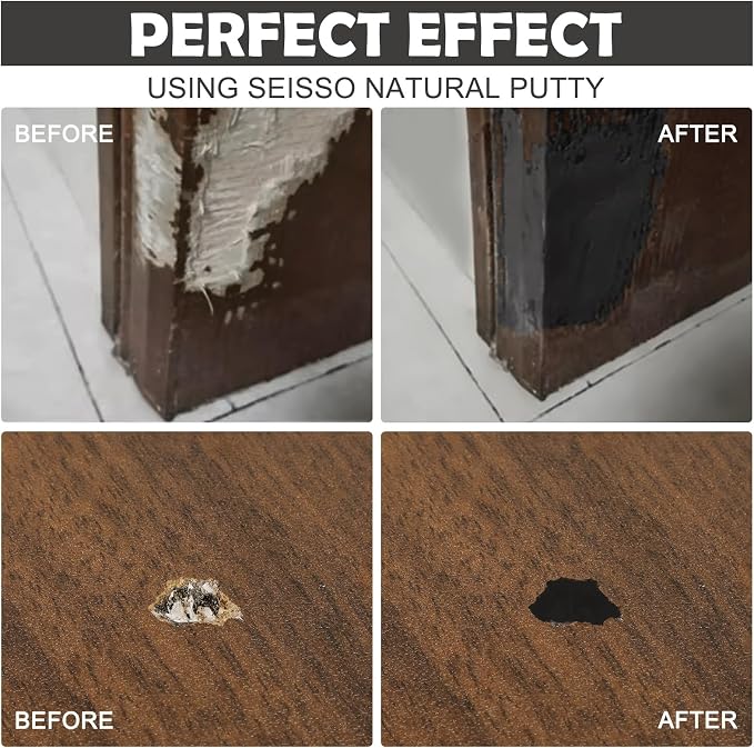SEISSO Wood Putty, Wood Putty Outdoor Waterproof, Wood Repair Putty Stainable - Image 3