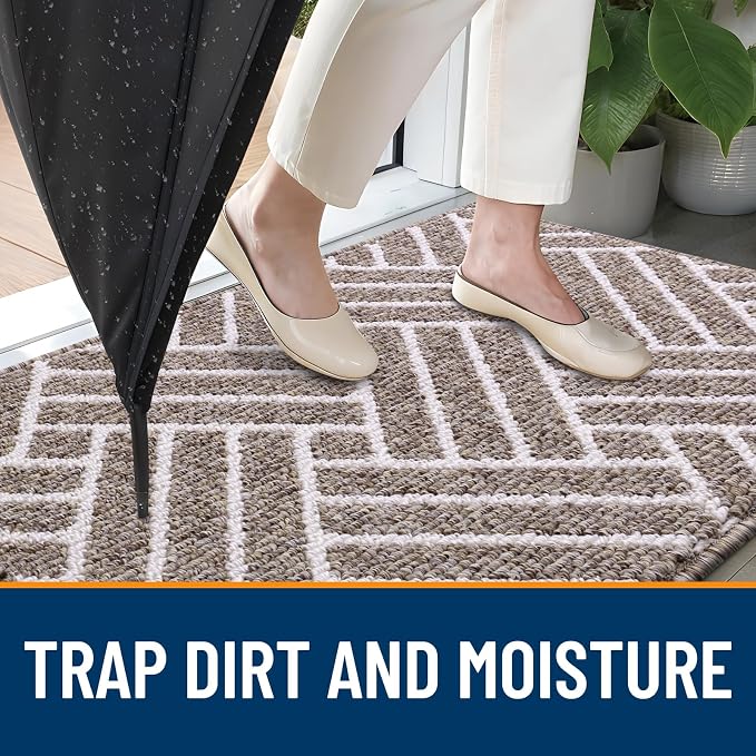 OLANLY Large Indoor Door Mat, 59x35 Inch, Dirt Resistant and Absorbent - Image 2