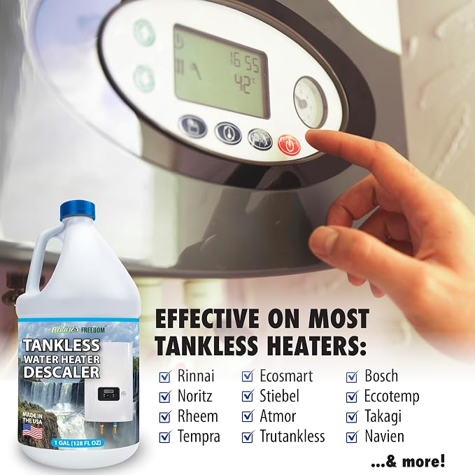 Nature's Freedom Tankless Water Heater Flush Descaler, Gallon – Professional - Image 7