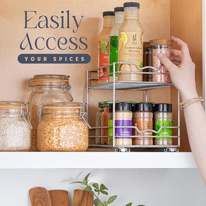 Pull Out Cabinet Organizer for Spices, Cans - Image 6