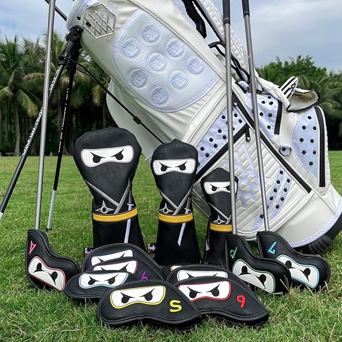 Premium Leather Golf Club Iron Covers - Image 2