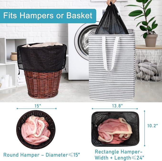 Polecasa Diamond Mesh Laundry Bags, 24 x 36 inches Heavy Duty Mesh Laundry Bag - Image 6